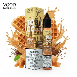 VGOD Tobacco Plus Belgian Butterscotch SaltNic